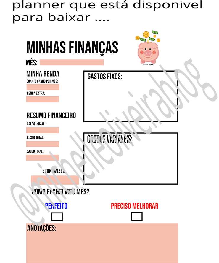 modelo de planner grátis