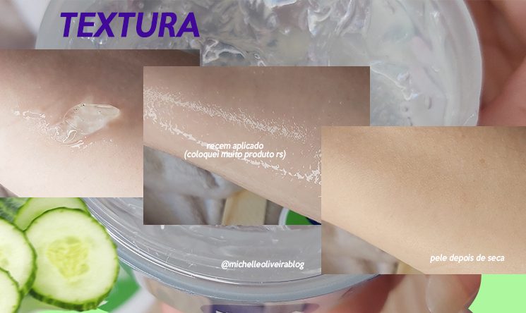 texturas na pele gel hidratante nivea